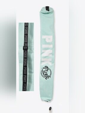 NWT VS PINK Insulated 6 Can Cooler Sling Bag Mint Green Black Logo Tube Carrier